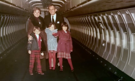 Clockwise from top left: Elissa, Eli, Rachel, Ondi and David Timoner in an archival image taken at Boeing headquarters in Seattle on 30 October 1979.