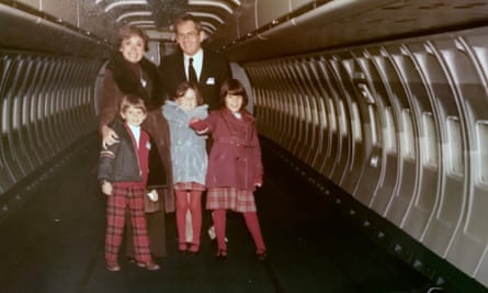 Clockwise from top left: Elissa, Eli, Rachel, Ondi and David Timoner in a file image taken at Boeing headquarters in Seattle on October 30, 1979.