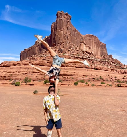 Alyssa Moore and Jacob Randell on the road at Bryce Canyon, Utah in 2022