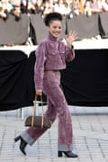 Chase Infiniti attends the Louis Vuitton show during this month’s Paris fashion week.