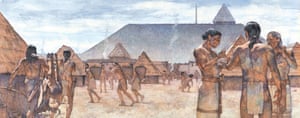 Illustration of people of Cahokia