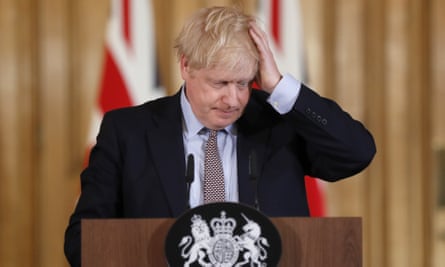Boris Johnson during a press conference at Downing Street on the government’s coronavirus action plan in London on 3 March 2020.