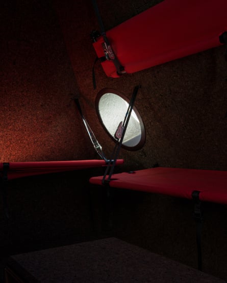 The inside of the bivouac