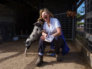 Nicky Peters, a volunteer reader for the animals at Edgar’s Mission