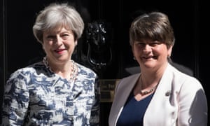 May with Arlene Foster, the leader of the DUP.