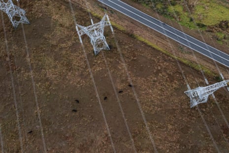 Transmission lines in Queensland.