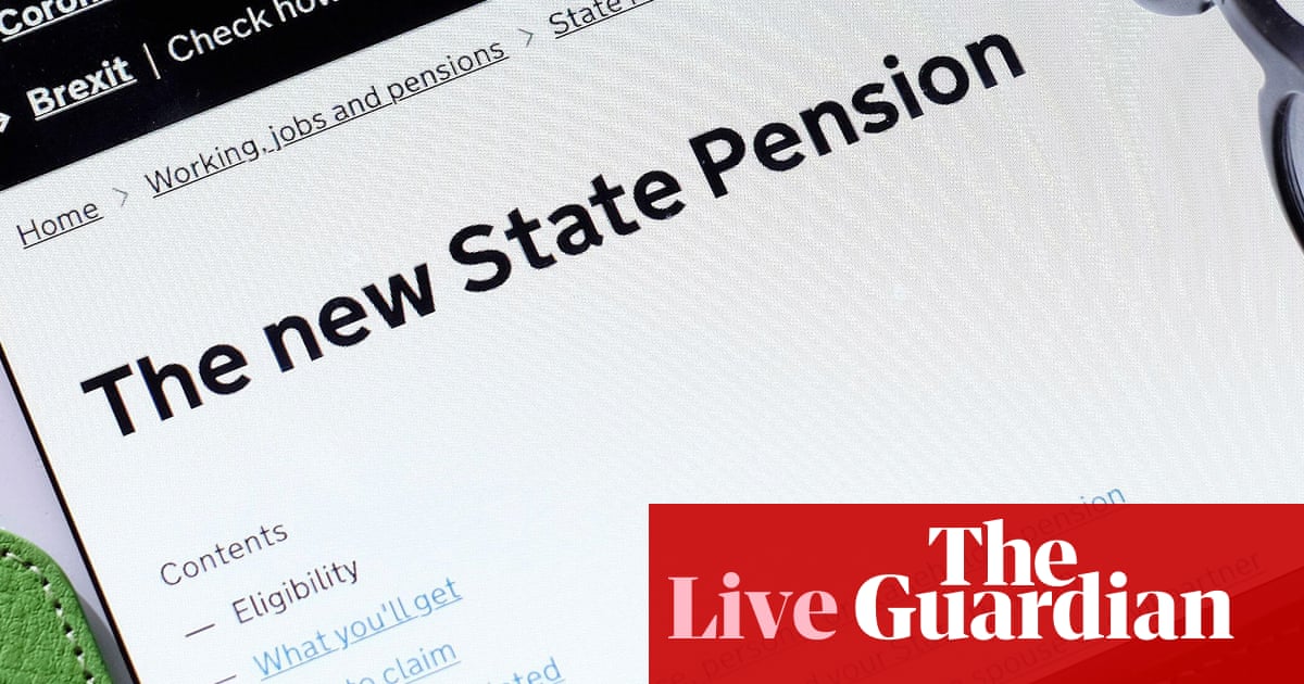 Pensioners are ‘big winners’ with triple-lock set to rise by 3.9%, lifting state pension to £13,000 – business live
