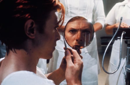 David Bowie in a scene from The Man Who Fell to Earth, 1976.