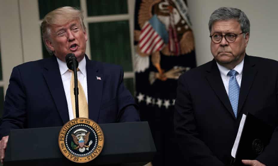 William Barr was previously reported to be ‘surprised and angry’ to find his name mentioned in a summary of a call between Trump and the Ukrainian president.