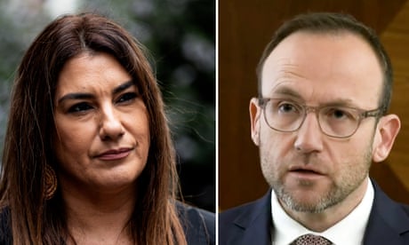 Composite image of Lidia Thorpe and Adam Bandt