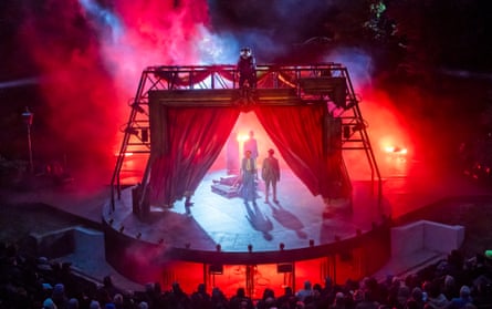 Joshua James and Jyuddah Jaymes in Sherlock Holmes at the Open Air Theatre, Regent’s Park.