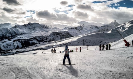 Skiers are pictured in Courchevel resort