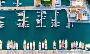 Aerial view of Limassol Marina, Cyprus