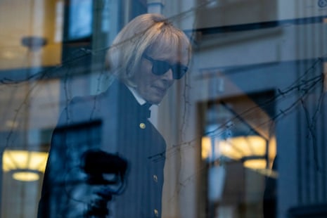 E Jean Carroll arrives for her civil defamation trial against former Donald Trump at Manhattan Federal Court in New York City.