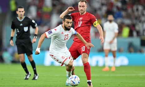 Tunisia frustrate Denmark in a stalemate in the Group D opener.