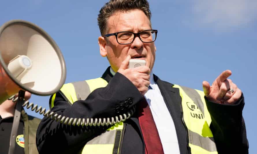 Karl Turner, MP for Kingston upon Hull East, speaks using a megaphone to protesters at the Port of Hull.