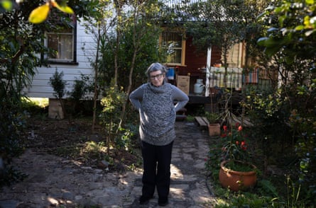 Jilly Witham in her yard