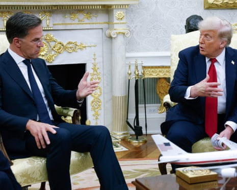 President Donald Trump meets with Nato Secretary General Mark Rutte in the Oval Office at the White House.