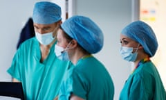 Three doctors in the scrubs