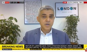Sadiq Khan on Sky News this morning.