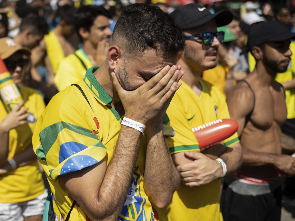 Blue for Brazil's yellow-shirted fans after shock Cup exit | The Guardian