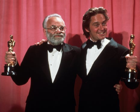 VARIOUSEditorial use only
Mandatory Credit: Photo by Snap/Shutterstock (390877u)
FILM STILLS OF 'ONE FLEW OVER THE CUCKOO'S NEST' WITH AWARDS - OSCARS, 1975, ACADEMY AWARDS CEREMONIES, ACCESSORIES, AWARDS - ACADEMY, BEST PICTURE, DOROTHY CHANDLER PAVILION, MICHAEL DOUGLAS, OSCAR (ACADEMY AWARD STATUE), SAUL ZAENTZ, TUXEDO, HOLDING AWARD, OSCAR RETRO IN 1975
VARIOUS