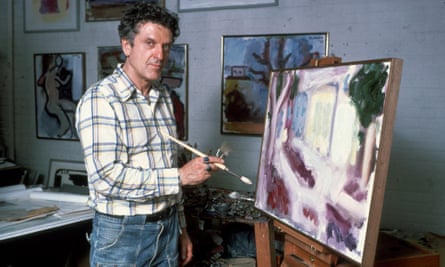 Robert De Niro Sr at work in his studio in New York, circa 1980.