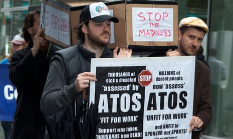 People protest against Atos