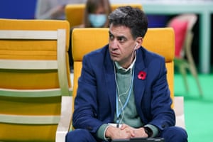 Ed Miliband, shadow secretary of state for business, energy and industrial strategy, on day three of Cop26
