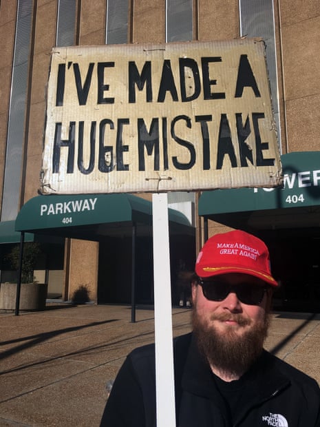 Repentant Trump voter James Walker in Nashville, Tennessee. ‘I thought it would be a positive change and it would shake things up. It has shaken things up but in a bad way.’