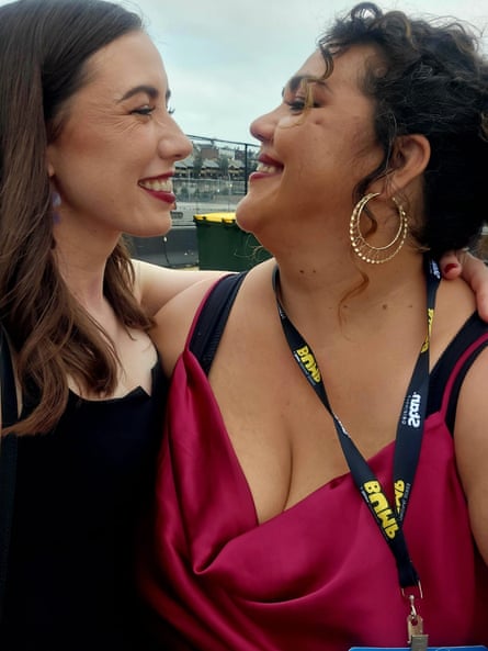 Jessie and Steph Tisdell in 2024, looking lovingly at each other.