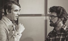 Alan Ladd Jr on set with Star Wars director George Lucas.