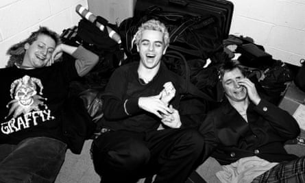 Inspired moments … Green Day in 1994, backstage at Madison Square Garden, New York