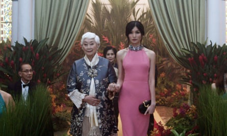‘In character I feel like I can do anything, but I’m naturally quite shy’: with Lisa Lu in Crazy Rich Asians.