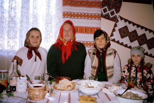 Eating with the Lyndiuk family in Ukraine’s Carpathian mountains, from the first episode of the documentary series.