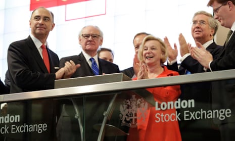 Moya Greene at the opening of trading in Royal Mail shares in 2013.