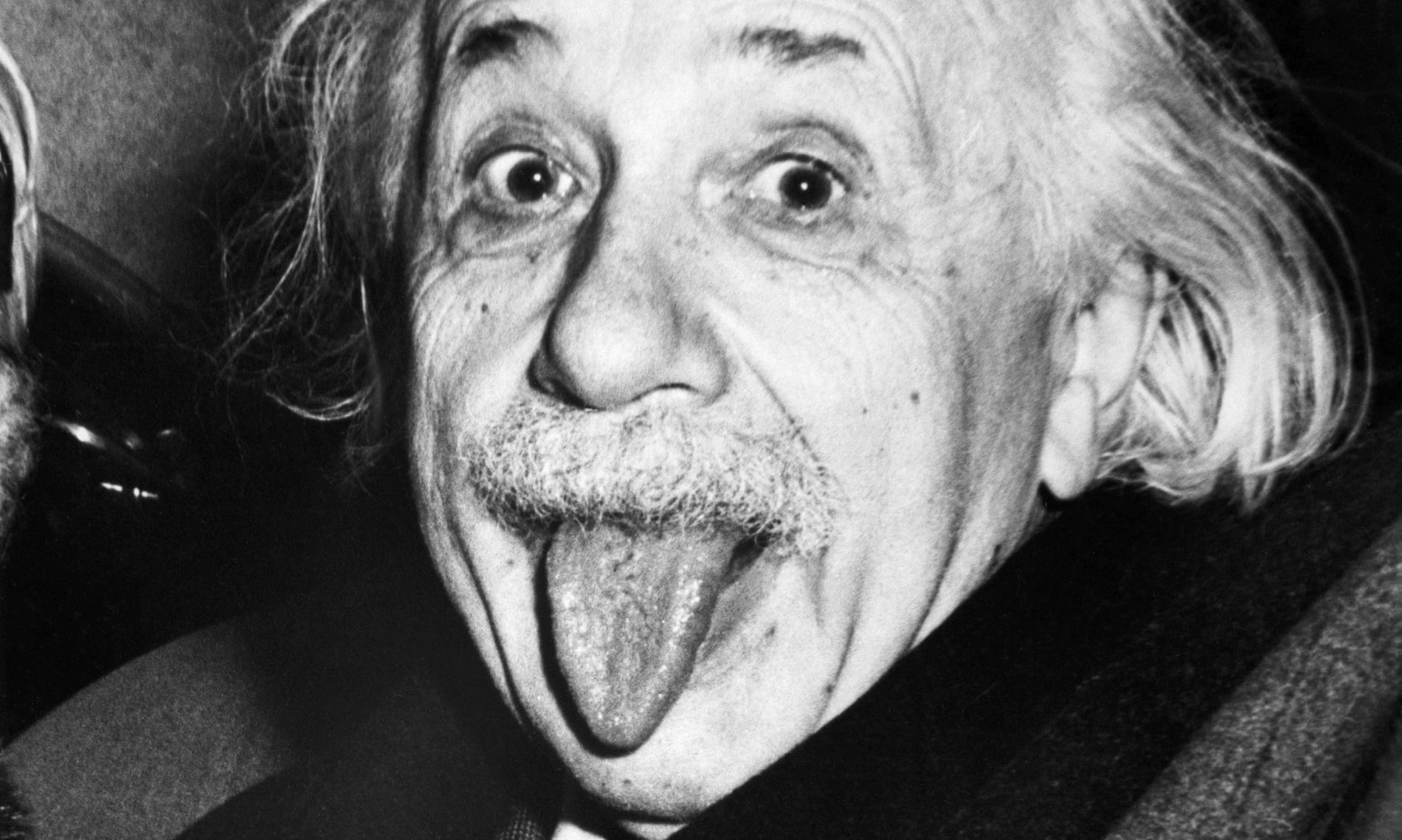 Albert Einstein sticking out his tongue in 1951.