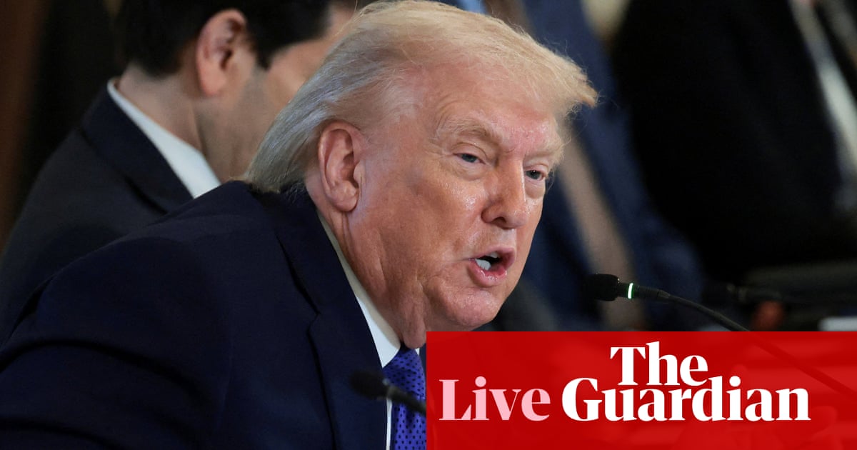 Trump threatens Greenland and Iran at meeting with oil bosses on US taking control of Venezuela resources – live