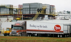A Tyson Poultry truck at a processing plant in Texas in 2004.