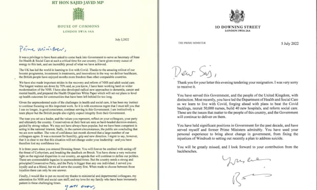 Two Resignation Letters One Theme Johnson Must Go Boris Johnson The Guardian Two Resignation Letters One Theme Johnson Must Go Boris Johnson The Guardian