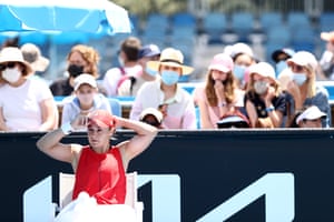 Ash Barty during a practice session on Tuesday.