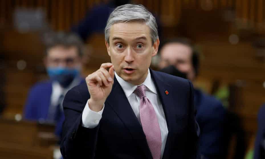 Canada’s innovation minister, François-Philippe Champagne: ‘We’ll take any actions necessary to safeguard our telecommunications infrastructure.’