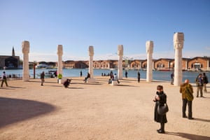 Artwork at the main Arsenale exhibition space. Venice Biennale. Venice, Italy. All Photographs: David Levene/the Guardian