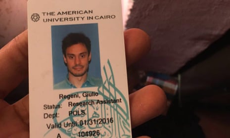 Giulio Regeni's student ID card