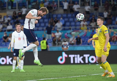 England’s Harry Kane scores their third goal.