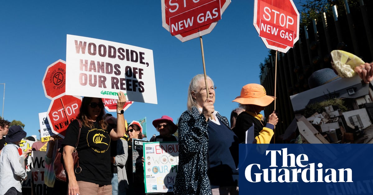 Woodside staves off investor climate concerns at fiery AGM beset by protesters | Woodside | The Guardian