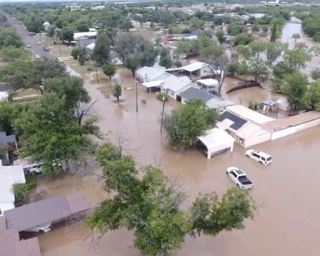 Drone footage shows extent of deadly Texas flooding – video | Texas floods 2025 | The Guardian