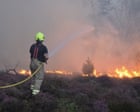 Major incident declared in Suffolk as 90 firefighters tackle wildfire on heathland