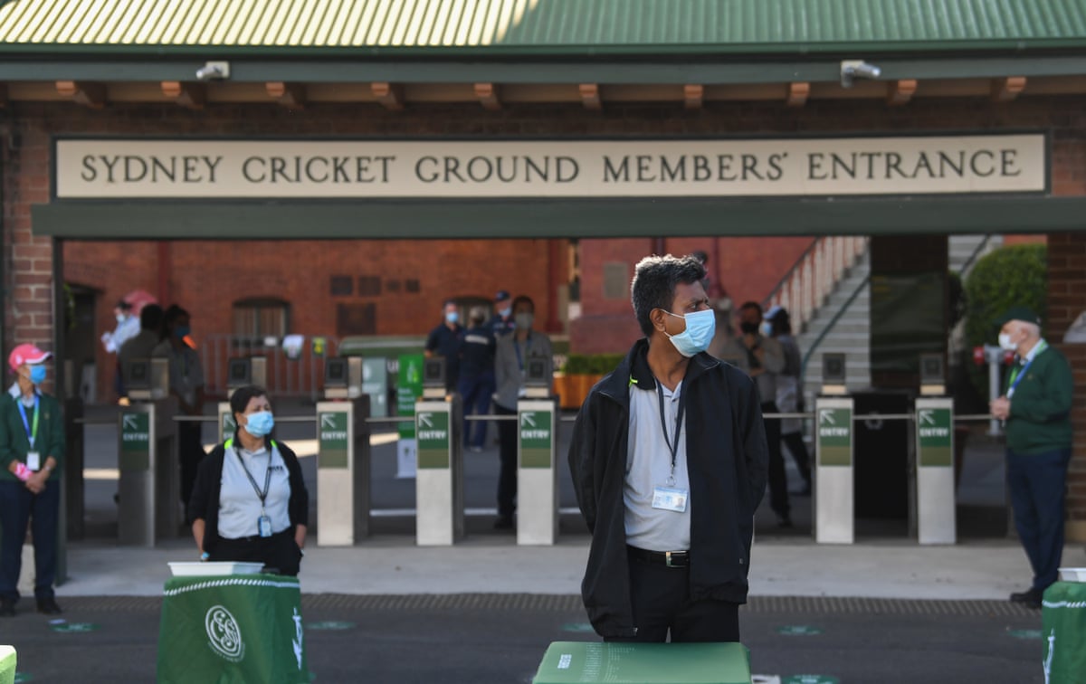 Cricket in the Covid era in Sydney.