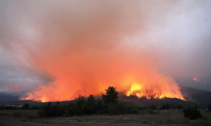 The Dixie Fire burns near Taylorsville, California, on 29 July, 2021